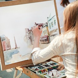 Malířský plenér s akvarelem a pastelem, 1800 Kč